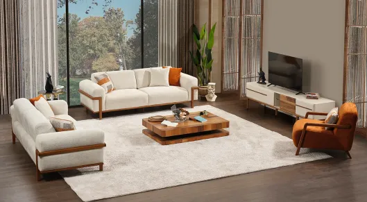 Product img 2, Deniz Ahşap Ayaklı Yataklı Koltuk Takımı